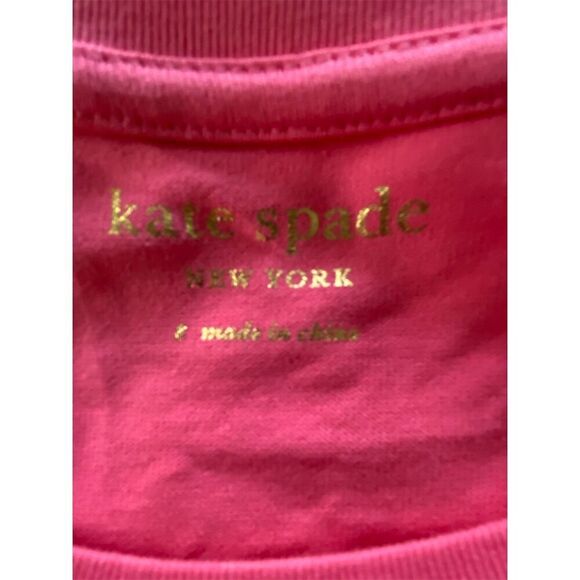 Kate Spade New York Deep Coral Pink Knit Short Trapeze Dress 2 Pocket Size Small - Picture 3 of 12